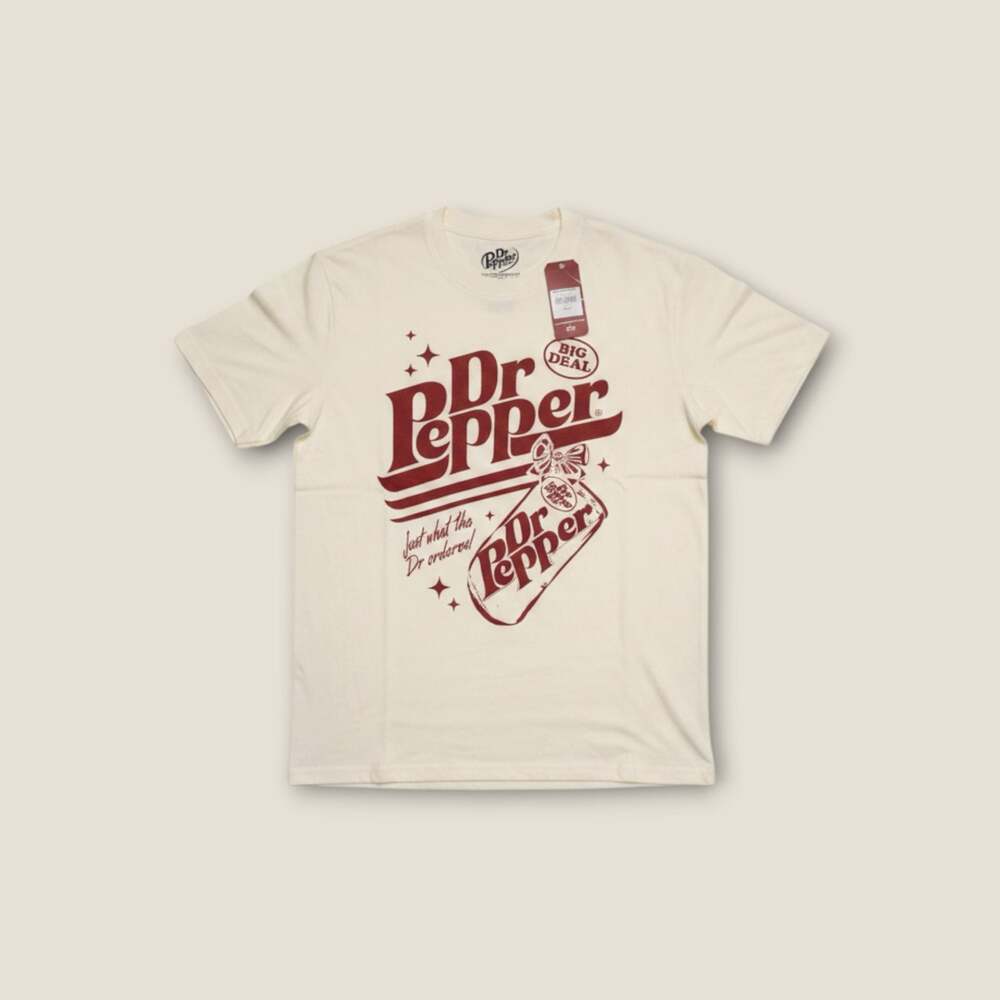 Dr Pepper Graphic Logo Short Sleeve Crew Neck T-Shirt